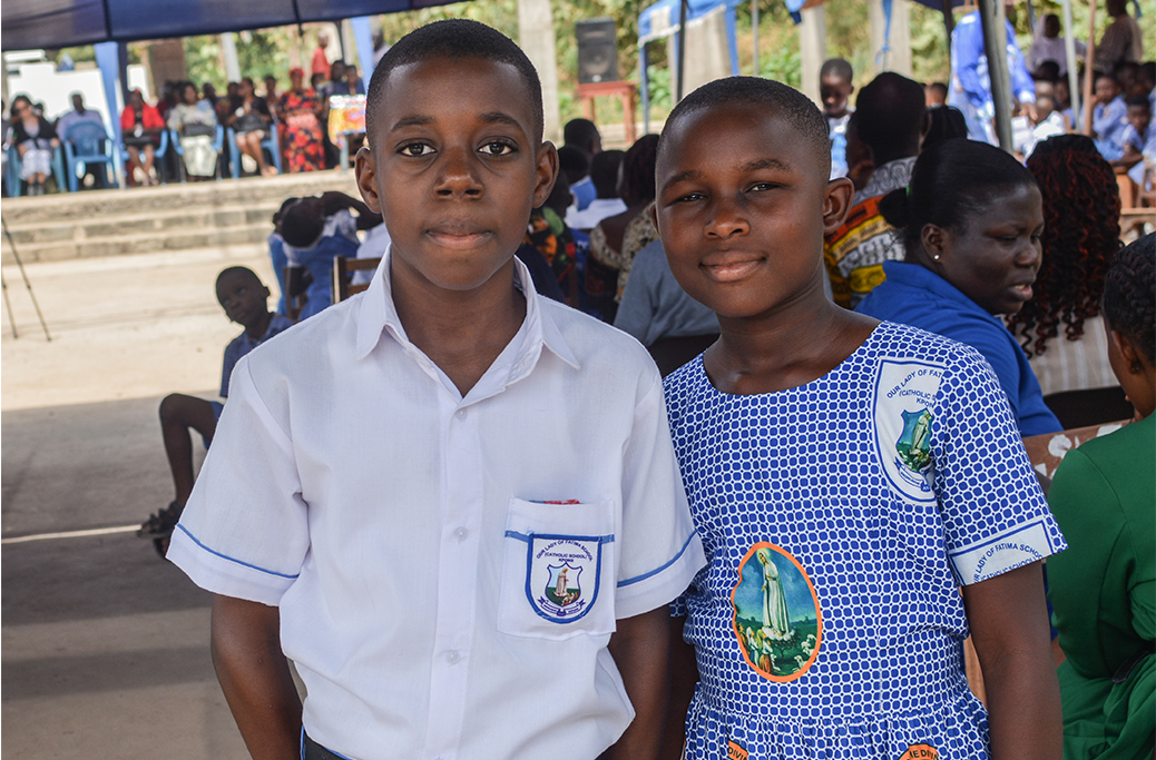 TWO STUDENTS AWARDED FOR SUMMERIZING SERMON AT OPENING MASS AND AWARDS CEREMONY